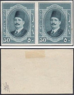 1923 Egypt King Fouad Pair 50Mills Essays IMPERF S.G 111 MLH - Ongebruikt