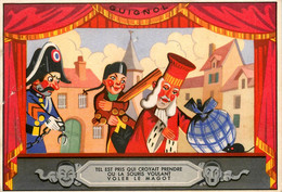 GUIGNOL * Illustrateur * Théâtre De Marionnettes * Origine Lyon * Guignol Spectacle * Pub Aspirine Usines Du Rhône - Andere & Zonder Classificatie