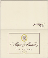 Petit Carton Marie Stuart CHAMPAGNE / Réservé (Pour Mettre Sur Table Bistrot / Restaurant) - Other & Unclassified