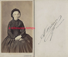 CDV Second Empire- Femme âgée-photo A. Faure à Lille-bel état - Old (before 1900)