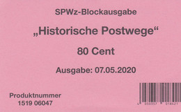 Deutschland 2020: EUROPA: Historische Postverbindungen. Deckblatt - Other & Unclassified