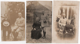 Carte Photo Militaria Officier Du 4ème Lot De 2  + 1 Photo - Regimenten