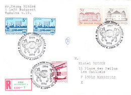 Hongrie-Budapest- Lettre Recommandée-28/10/1994-1894-1994-100 ème Anniversaire Du Café ''New-York'' à Budapest - Postmark Collection