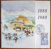 France // 1988 // Centenaire Des Troupes Alpines (Grenoble 25-26 Juin 1988) - Storia Postale