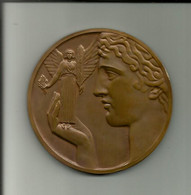 Médaille Bronze De Joseph Witterwulghe Cigarette St Michel époque Art Déco 1930 - Profesionales / De Sociedad