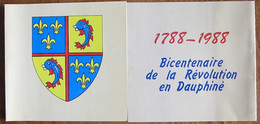 France // 1988 // LBicentenaire De La Révolution En Dauphiné - Cartas & Documentos