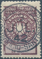 Brazil Brazile,Revenue Stamp Tax 20.000Reis Used,Thesouro Do Estado De Saopaulo,Obliterated - Dienstzegels