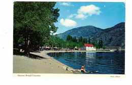 OSOYOOS, British Columbia, Canada, City Beach And Park, Old 4X6 Chrome Postcard - Osoyoos