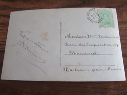 1918-19 : Carte Fantaisie Oblitérée De FORTUNE Par Le CACHET ELECTORAL De MARCHIENNE-AU-PONT (1918) - Fortune Cancels (1919)