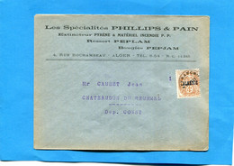 Marcophilie-lettre  Commerciale "sté Phillips & Pain"ALGERIE > Préo N° 1 Type Sage - Covers & Documents