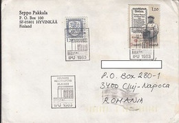 90803- HELSINKI INTERPARLIAMENTARY UNION CONFERENCE SPECIAL POSTMARKS ON COVER, NICE STAMPS, 1983, FINLAND - Cartas & Documentos