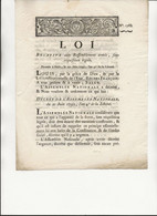 LOI RELATIVE AUX RASSEMBLEMENTS ARMES , SANS REQUISITION LEGALE.-ANNEE 1792 - Décrets & Lois