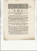 LOI RELATIVE AUX RASSEMBLEMENTS ARMES , SANS REQUISITION LEGALE.-ANNEE 1792 - Decrees & Laws