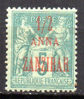 Col17  Colonie  Zanzibar N° 17 Rouge Neuf X MH  Cote 17,00€ - Unused Stamps