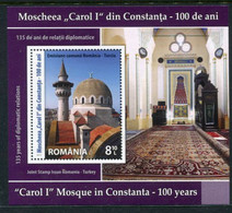 ROMANIA 2013 Mosque, Relations With Turkey Block MNH / **. Michel Block 573 I - Blocs-feuillets