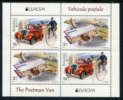 ROMANIA 2013 Europa: Postal Transport Block MNH / **. Michel Block 558 II - Blocs-feuillets