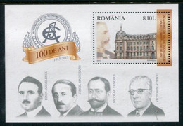 ROMANIA 2013 Centenary Of Academy Of Commerce Block MNH / **. Michel Block 556 - Blocs-feuillets