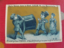 Chromo Les 3 François. Lille. Chapeaux De Luxe. Image Chromo. Vers 1880 - Otros