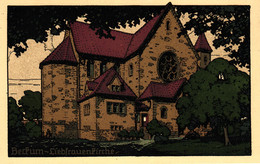 Beckum, Liebfrauenkirche, Steindruck-AK, Um 1920 - Beckum