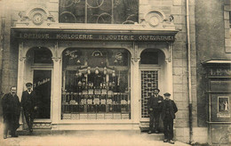 St Pol De Léon * RARE CPA * Devanture Horlogerie Bijouterie Orfèvrerie J. DANIELOU , Grande Rue * Commerce Magasin - Saint-Pol-de-Léon