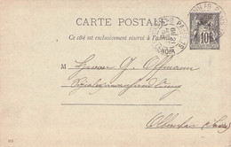 FRANCE - CARTE POSTALE 1896 PARIS > OLBERSHAU/SACHSEN /AA94 - Prêts-à-marquer