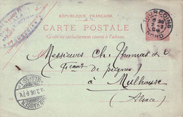 FRANCE - CARTE POSTALE 1906 TOURCOING > MULHOUSE /AA98 - Listos A Ser Marcados