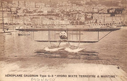 Thème  Aviation  Hydravion :   Caudron G-3    A Monaco   (voir Scan) - Autres & Non Classés