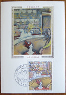 France // Carte Maximum  // G.Seurat *Le Cirque" - 1970-1979