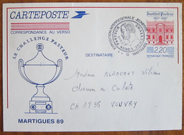 France // Entiers Postaux // Entier Postal, Le Challenge Pasteur, Martigues 89 - Standard- Und TSC-AK (vor 1995)