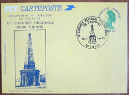 France // Entiers Postaux // Entier Postal,Congrès Régional Du Dauphiné - Cartes Postales Types Et TSC (avant 1995)