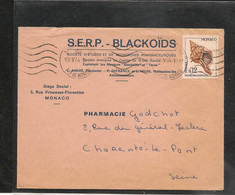 1964 ENVELOPPE S.E.R.P.  DE MONACO POUR CHARENTE LEPONT - Storia Postale