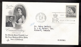 CANADA FDC Scott # 374 - Royal Visit - Art Craft Cachet - 1952-1960