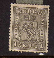 Norvege (1867)  - Ecusson 1s. - Neuf Sans Gomme - Neufs