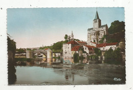 Cp , 86 ,  MONTMORILLON , Le Vieux Pont Sur La Gartempe Et L'église Notre Dame , Voyagée 1956 , Ed. Combier - Montmorillon