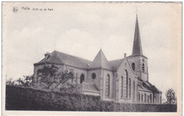 1954 Halle Zoersel Zicht Op De Kerk Zegel Stempel Postzegel Zandhoven Kempen 1954 (kreukjes) - Zörsel