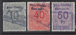 Old Germany Railway Parcel Rinteln-Stadthagener. 1920 Compl.set Of E.No.24-26.Used Trains/Railways/Eisenbahnmarken - Revenue Stamps