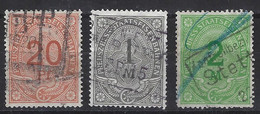 Old Germany Railway Parcel Preuss. Lot Of 3 Stamps.Used Trains/Railways/Eisenbahnmarken - Fiscale Zegels