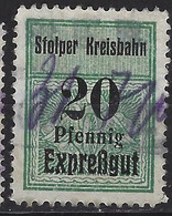 Old Germany Railway Parcel Stolper Kleinbahn. 20pf No.4.Used Trains/Railways/Eisenbahnmarken - Revenue Stamps