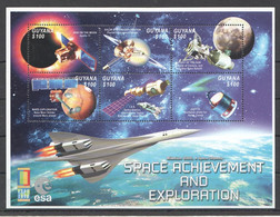 PK246 2000 GUYANA SPACE ACHIEVEMENT & EXPLORATION WORLD STAMP EXPO 1KB MNH - Altri