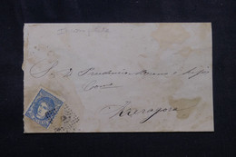 ESPAGNE - Enveloppe ( Incomplète ) Pour Zaragora, Période Régence  - L 72426 - Cartas & Documentos