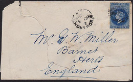 SOUTH AUSTRALIA - ENGLAND 6d RATE POSTED HINDMARSH IN 1877 - Cartas & Documentos