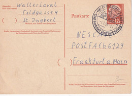 SAARLAND 1959   ENTIER POSTAL/GANZSACHE/POSTAL STATIONARY CARTE DE ST.INGBERT - Interi Postali