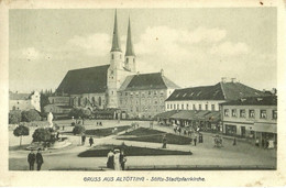 9440" GRUSS AUS ALTÖTTING-STIFTS-STADTPFARRKIRCHE "ANIMATA-FOTO ORIGINALE-CARTOLINA SPEDITA 1911 - Souvenir De...