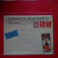 LETTRE HAMMERFEST BUNKERDEPOT POUR SAINT MALO VIGNETTE KAKAO PFANNKUCH AND CIE ET PUB VERSO - Storia Postale