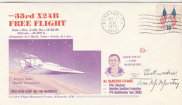 N°606 N -lettre 33rd X224B Free Flight  -signé Tom McMurtry - América Del Norte