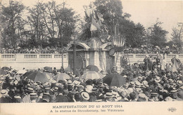 PARIS-75001-MANISFESTATION DU 10 AOUT 1914, A LA STATUE DE STRASBOURG, LES VETERANS - Arrondissement: 01