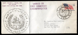 1960 US SUBMARINE MAIL USS TRITON SSRN-586 Letter Carried On The 1st Submerged Circumnavigation.Off Easter Islands. RARE - U-Boote