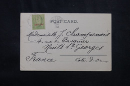 PORT SAÏD - Affranchissement Sage Surchargé Sur Carte Postale Pour La France En 1902 - L 72503 - Storia Postale