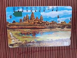 Phonecard Cambodi $5 Used Rare - Cambodja