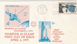 N°629 N -FDC Mariner 10 Stamp Fisrt Daay Of Issue - Noord-Amerika